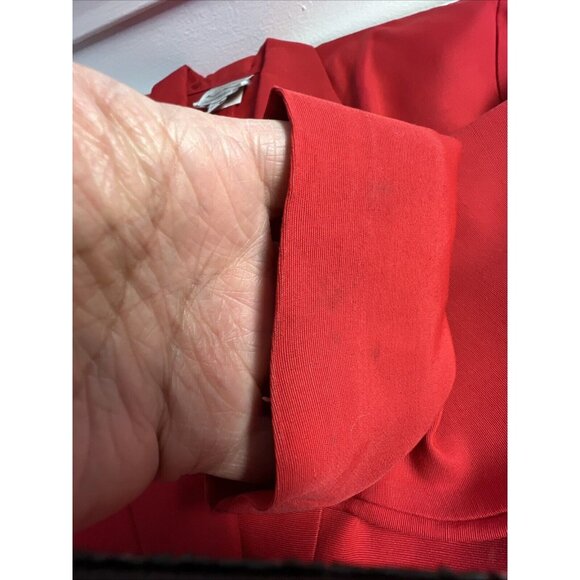 Vintage Red Gold Joseph Ribkoff Skirt and Jacket Suit Set Size 10 - Picture 11 of 14